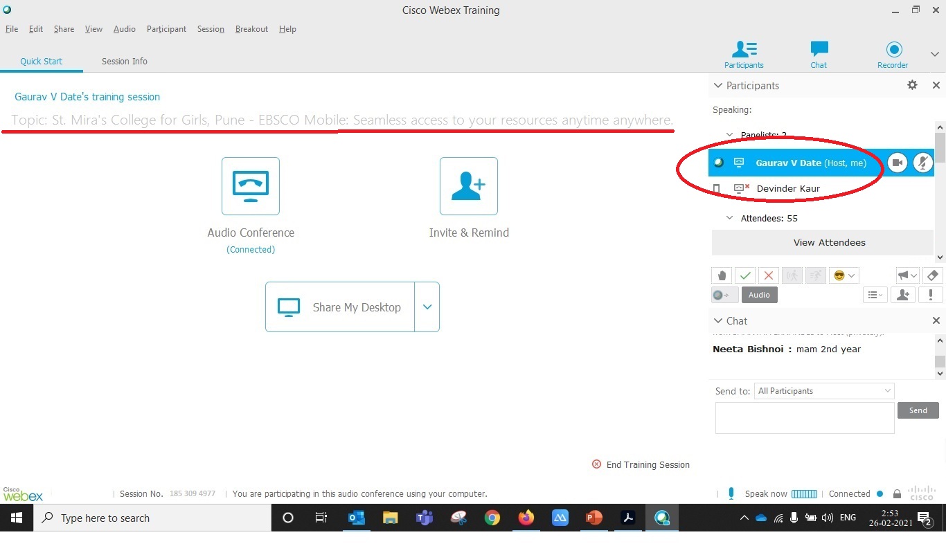 Trainer Mr Gaurav Date imparting the training 26Feb 2021